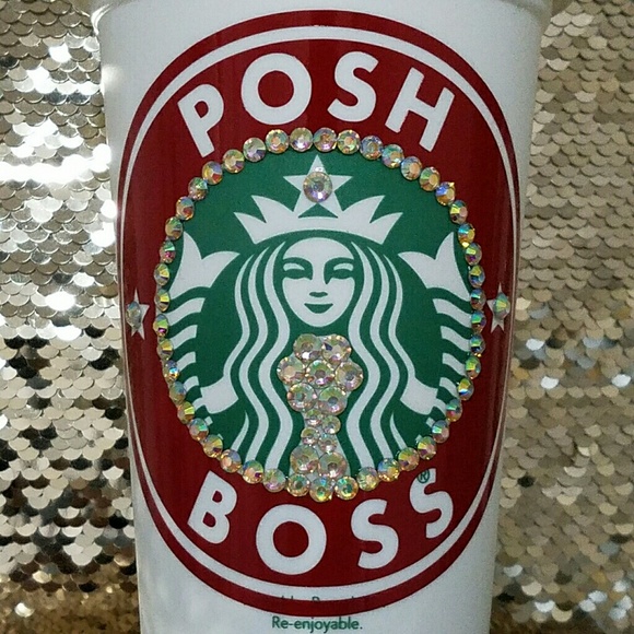 Starbucks Other - Poss Boss Starbucks Plastic 16 Oz.Bling Coffee Cup Starbucks Other - Poss Boss Starbucks Plastic 16 Oz.Bling Coffee Cup